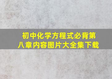 初中化学方程式必背第八章内容图片大全集下载