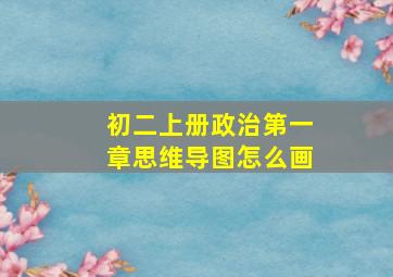 初二上册政治第一章思维导图怎么画