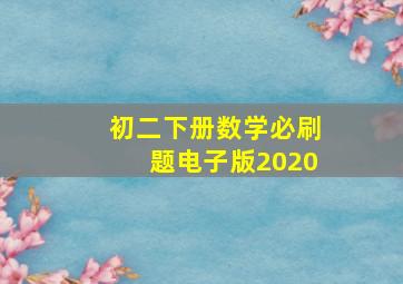 初二下册数学必刷题电子版2020