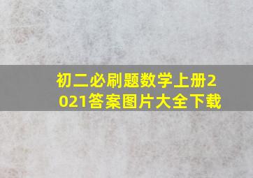 初二必刷题数学上册2021答案图片大全下载