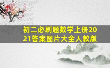 初二必刷题数学上册2021答案图片大全人教版