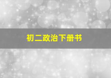 初二政治下册书