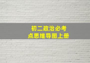 初二政治必考点思维导图上册