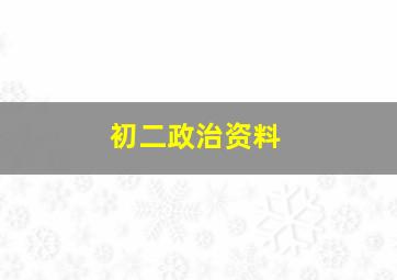 初二政治资料