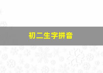 初二生字拼音