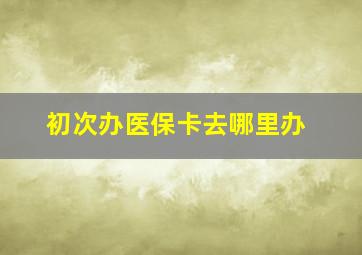 初次办医保卡去哪里办