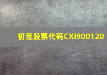 初苋股票代码CXI900120