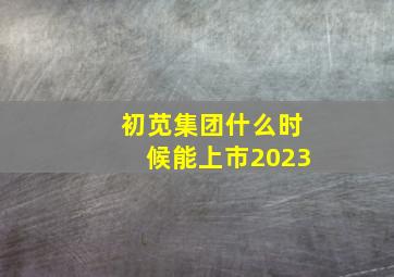 初苋集团什么时候能上市2023