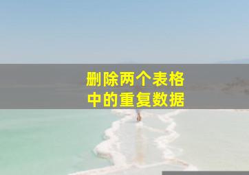 删除两个表格中的重复数据