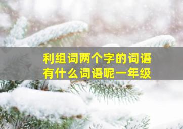 利组词两个字的词语有什么词语呢一年级