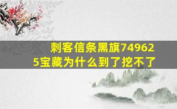 刺客信条黑旗749625宝藏为什么到了挖不了