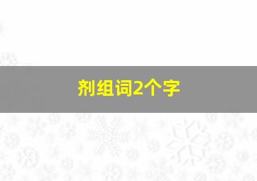 剂组词2个字