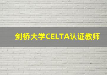 剑桥大学CELTA认证教师