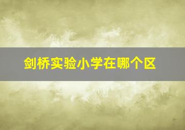 剑桥实验小学在哪个区