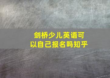 剑桥少儿英语可以自己报名吗知乎