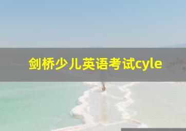 剑桥少儿英语考试cyle