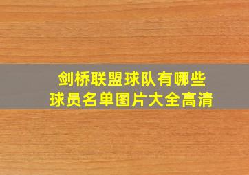 剑桥联盟球队有哪些球员名单图片大全高清