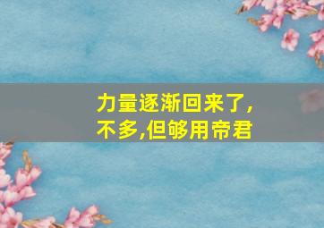 力量逐渐回来了,不多,但够用帝君