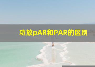 功放pAR和PAR的区别