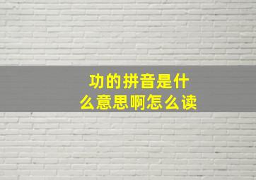 功的拼音是什么意思啊怎么读