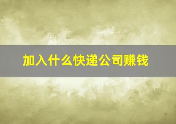 加入什么快递公司赚钱