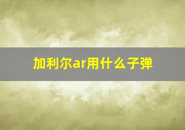 加利尔ar用什么子弹