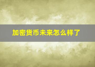 加密货币未来怎么样了