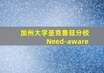 加州大学圣克鲁玆分校Need-aware