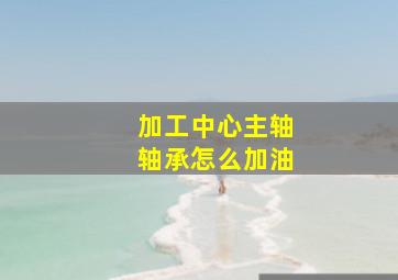 加工中心主轴轴承怎么加油