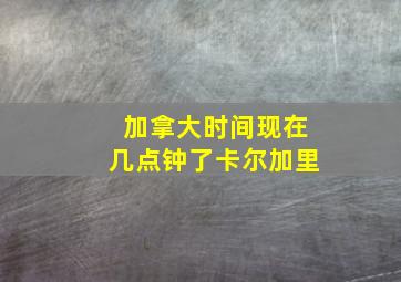 加拿大时间现在几点钟了卡尔加里