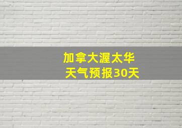 加拿大渥太华天气预报30天