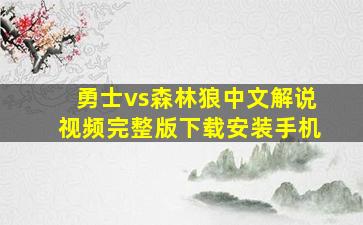 勇士vs森林狼中文解说视频完整版下载安装手机