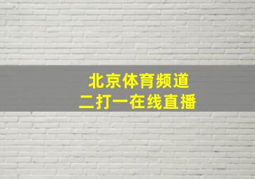 北京体育频道二打一在线直播