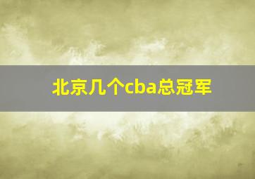 北京几个cba总冠军