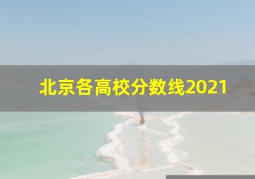 北京各高校分数线2021