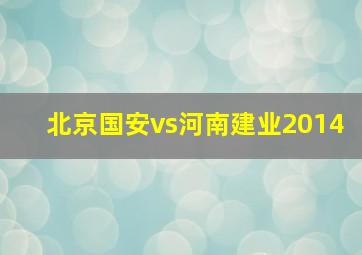 北京国安vs河南建业2014