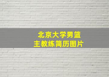 北京大学男篮主教练简历图片