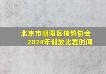 北京市朝阳区信鸽协会2024年训放比赛时间