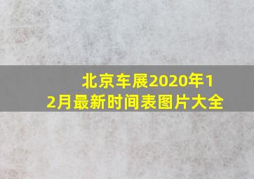 北京车展2020年12月最新时间表图片大全