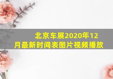 北京车展2020年12月最新时间表图片视频播放