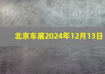 北京车展2024年12月13日