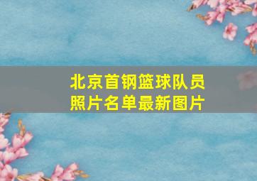 北京首钢篮球队员照片名单最新图片