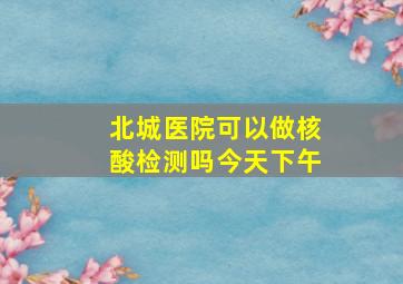 北城医院可以做核酸检测吗今天下午