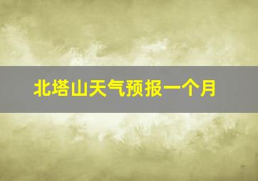 北塔山天气预报一个月