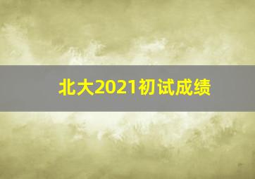 北大2021初试成绩