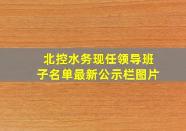 北控水务现任领导班子名单最新公示栏图片