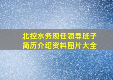 北控水务现任领导班子简历介绍资料图片大全