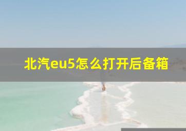 北汽eu5怎么打开后备箱