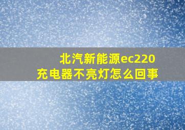 北汽新能源ec220充电器不亮灯怎么回事