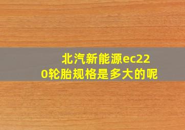 北汽新能源ec220轮胎规格是多大的呢